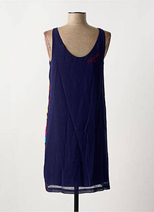Robe mi-longue coupe fluide sans manche bleu DESIGUAL femme