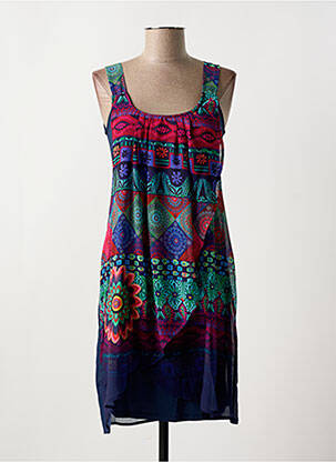 Robe courte sans manche sans manche bleu DESIGUAL femme