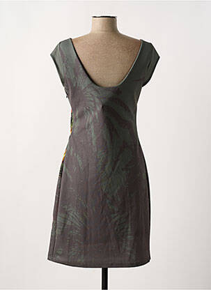 Robe courte manches courtes manches courtes vert DESIGUAL femme