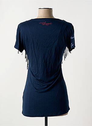 T-shirt stretch manches courtes bleu DESIGUAL femme