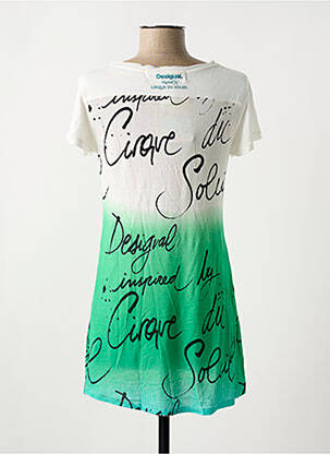 Tunique manches courtes coupe cintrée vert DESIGUAL femme