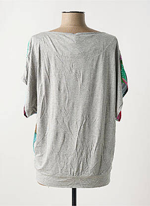 T-shirt col rond manches courtes gris DESIGUAL femme