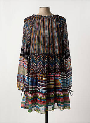 Robe courte manches longues manches longues noir DESIGUAL femme