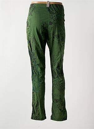 Pantalon chino tissage popeline taille normale vert DESIGUAL femme