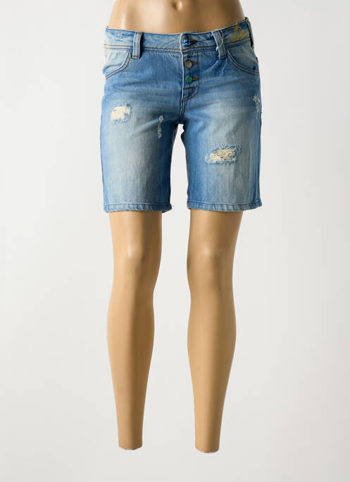 Bermuda bleu DESIGUAL pour femme