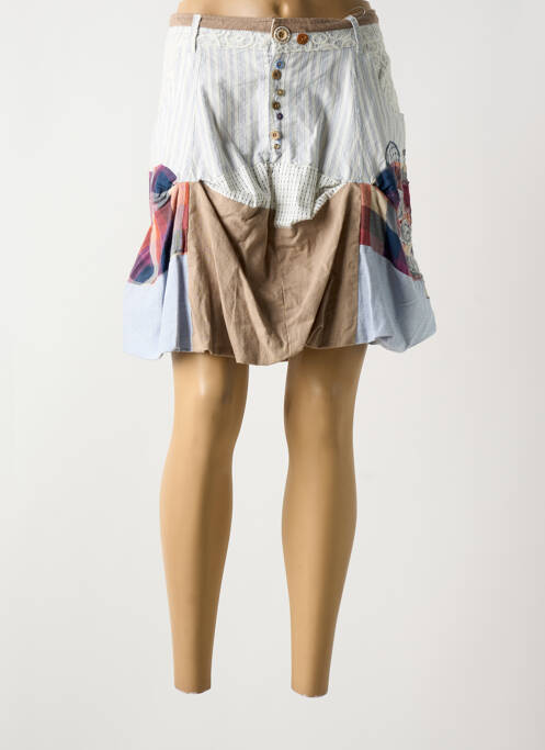 Jupe courte beige DESIGUAL pour femme