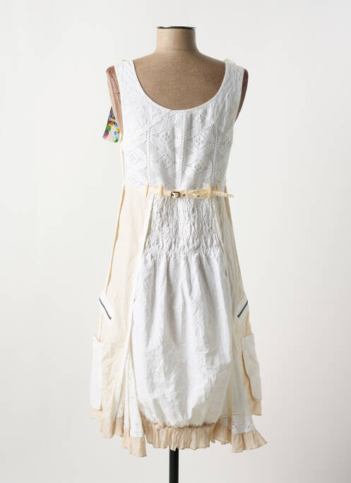 Robe mi-longue beige DESIGUAL pour femme