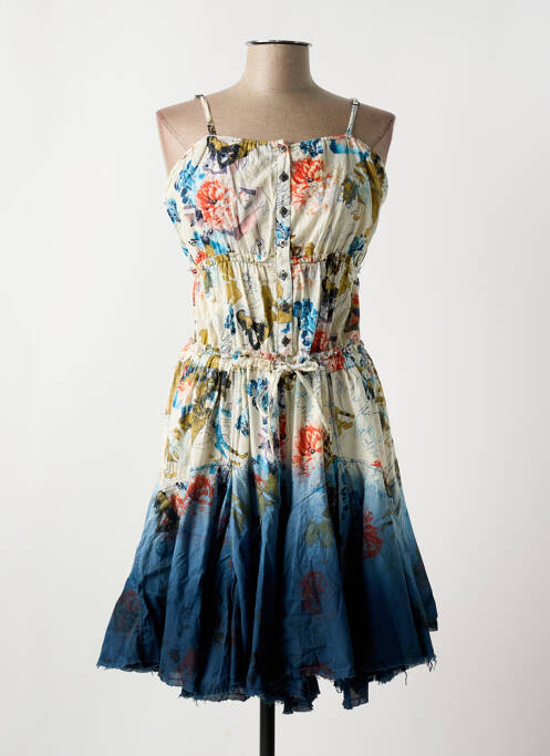 Robe mi-longue beige DESIGUAL pour femme