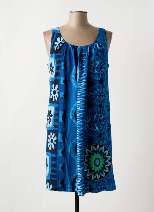 Robe mi-longue bleu DESIGUAL pour femme