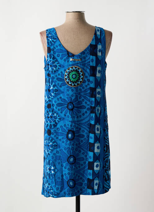 Robe mi-longue bleu DESIGUAL pour femme