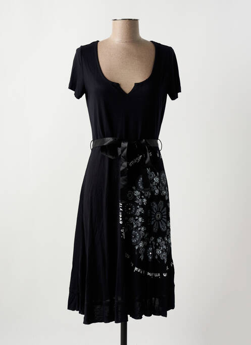 Robe mi-longue noir DESIGUAL pour femme