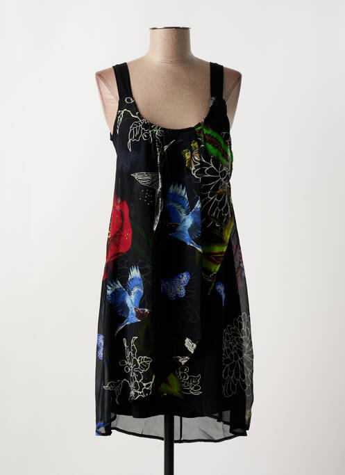 Robe mi-longue noir DESIGUAL pour femme