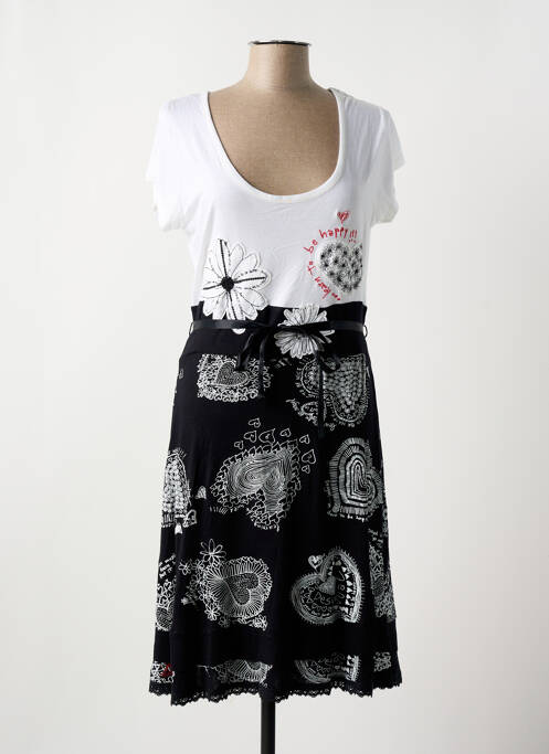 Robe mi-longue noir DESIGUAL pour femme