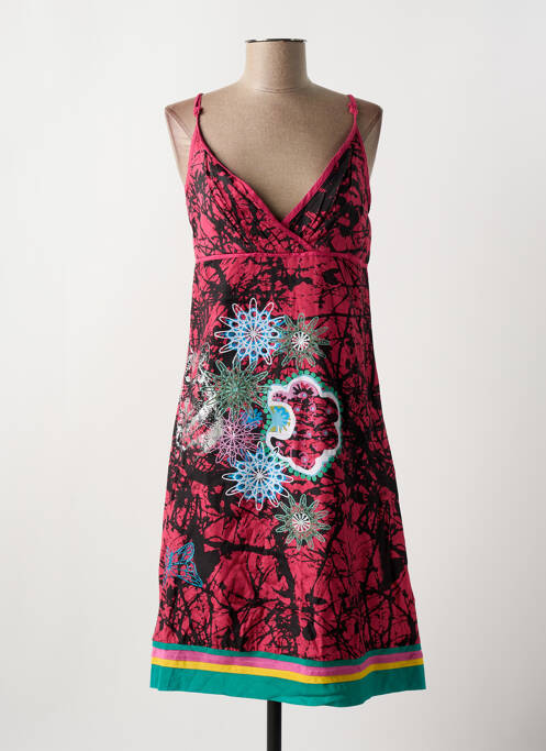 Robe mi-longue rouge DESIGUAL pour femme