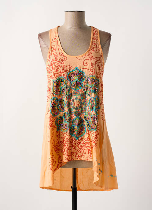 Top orange DESIGUAL pour femme