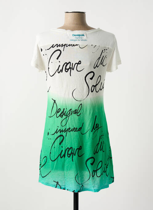 Tunique manches courtes vert DESIGUAL pour femme