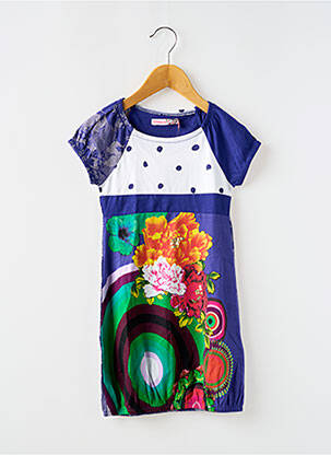 Robe mi-longue manches courtes manches courtes violet DESIGUAL fille