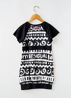 Robe mi-longue manches courtes manches courtes noir DESIGUAL fille