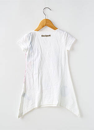 Tunique manches courtes stretch blanc DESIGUAL fille