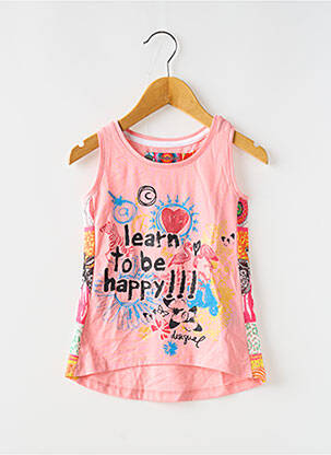 Débardeur coupe cintrée sans manche rose DESIGUAL fille