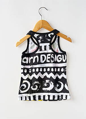 Débardeur coupe cintrée sans manche noir DESIGUAL fille