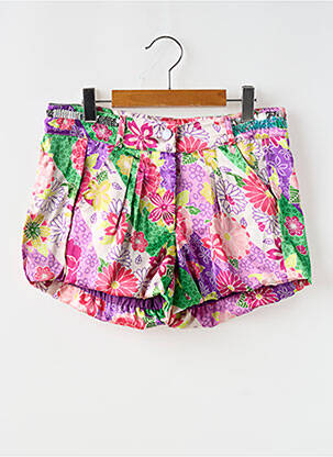Short fermeture zippée sous rabat boutonné taille ajustable vert DESIGUAL fille