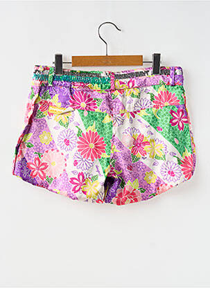 Short fermeture zippée sous rabat boutonné taille ajustable vert DESIGUAL fille