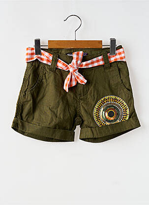 Short stretch taille ajustable vert DESIGUAL fille