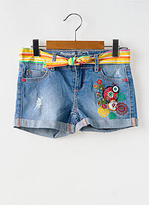 Short stretch taille ajustable bleu DESIGUAL fille