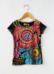 T-shirt noir DESIGUAL pour fille seconde vue