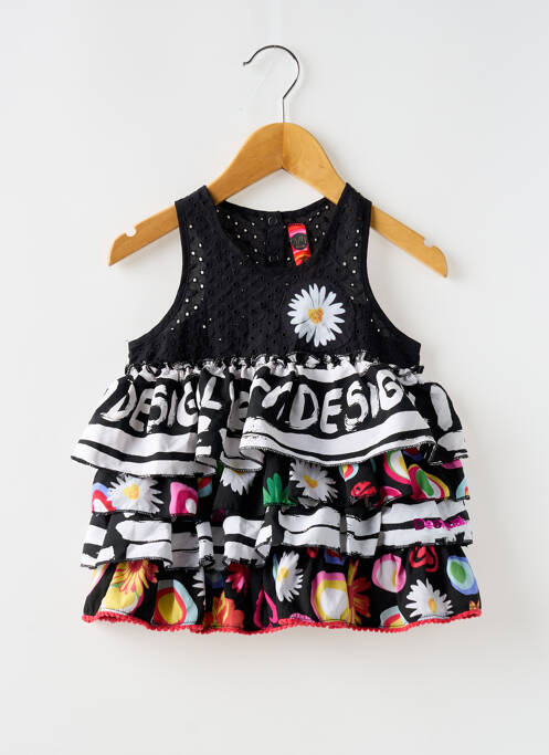 Robe mi-longue noir DESIGUAL pour fille