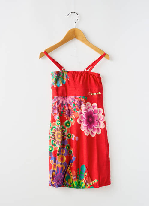 Robe mi-longue rouge DESIGUAL pour fille