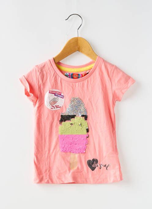 T-shirt rose DESIGUAL pour fille