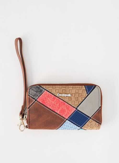 Portefeuille marron DESIGUAL pour femme