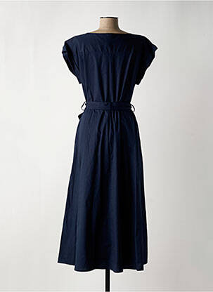 Robe longue manches courtes manches courtes bleu MARIA BELLENTANI femme