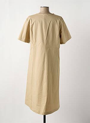 Robe mi-longue manches courtes manches courtes beige MARIA BELLENTANI femme