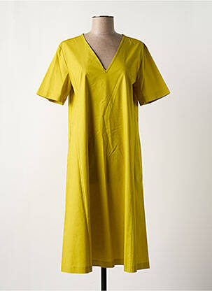 Robe mi-longue manches courtes manches courtes vert MARIA BELLENTANI femme