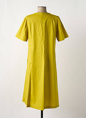 Robe mi-longue manches courtes manches courtes vert MARIA BELLENTANI femme
