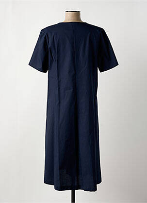 Robe mi-longue manches courtes manches courtes bleu MARIA BELLENTANI femme