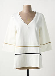T-shirt coupe droite manches 3/4 beige MARIA BELLENTANI femme