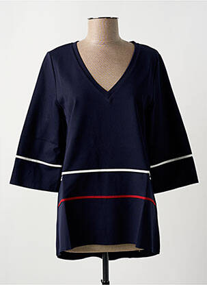 T-shirt manches 3/4 manches 3/4 bleu MARIA BELLENTANI femme