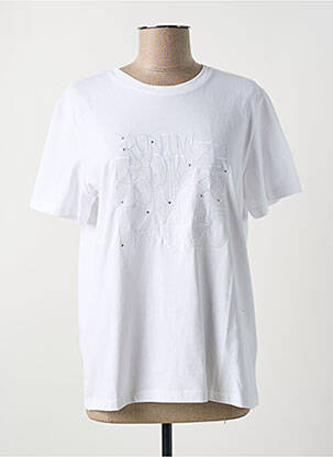 T-shirt stretch manches courtes blanc DIANA GALLESI femme