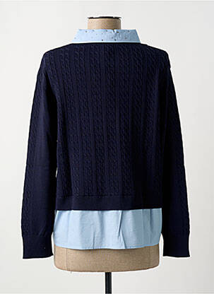 Pull tunique stretch manches longues bleu DIANA GALLESI femme