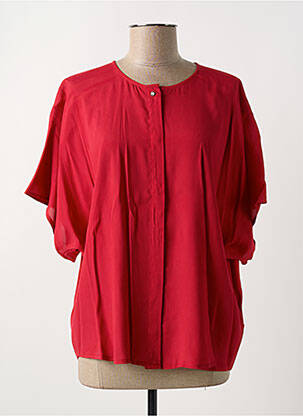 Chemisier manches courtes manches courtes rouge MARIA BELLENTANI femme