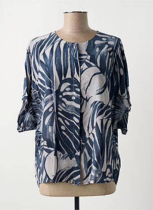 Chemisier manches courtes manches courtes bleu MARIA BELLENTANI femme