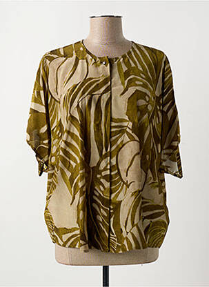 Chemisier manches courtes manches courtes vert MARIA BELLENTANI femme