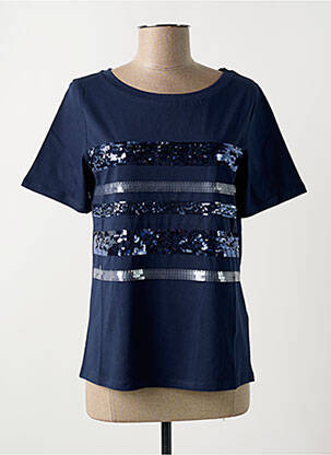 T-shirt sérigraphie manches courtes bleu DIANA GALLESI femme