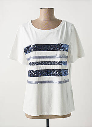 T-shirt sérigraphie manches courtes blanc DIANA GALLESI femme