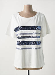 T-shirt sérigraphie manches courtes blanc DIANA GALLESI femme