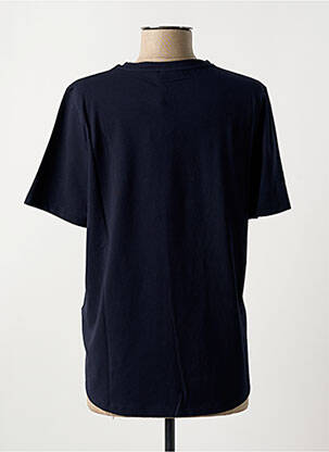 T-shirt sérigraphie avec strass manches courtes bleu MARIA BELLENTANI femme